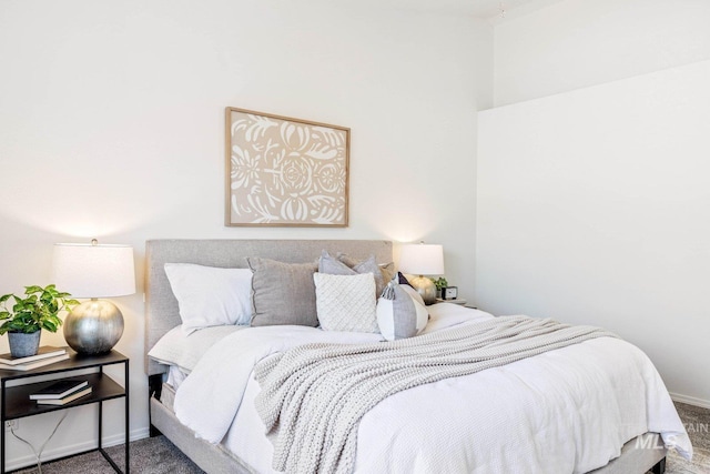 bedroom with carpet floors