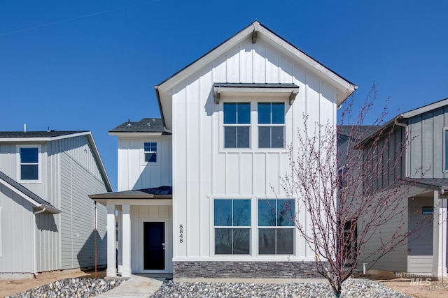 4353 N Magical Creek Ave, Meridian, ID 83646 - modern inspired farmhouse featuring board and batten siding