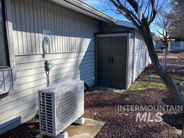 exterior space with ac unit