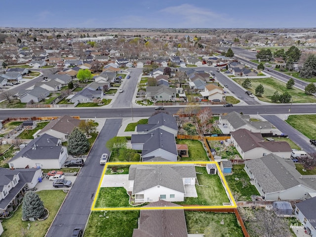 birds eye view of property featuring a residential view