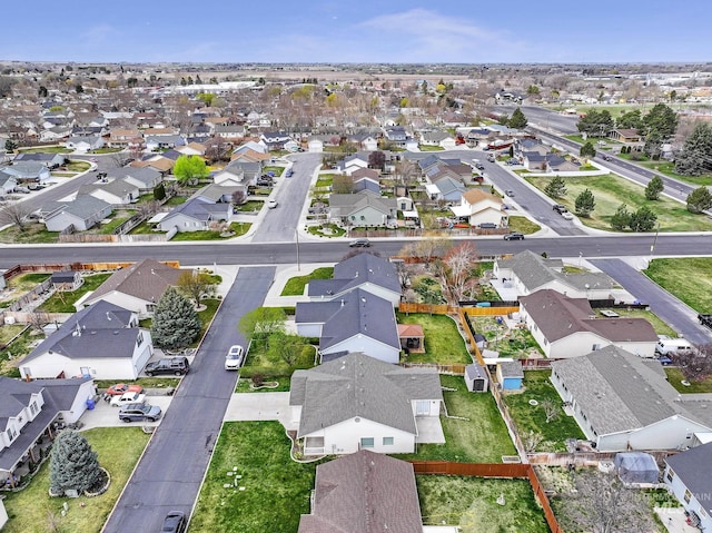 drone / aerial view featuring a residential view