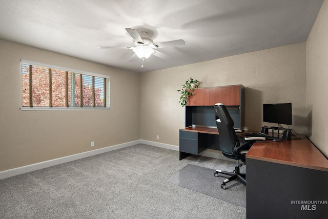4545 N Columbine St, Boise, ID 83646 - office space featuring ceiling fan, light colored carpet, and baseboards