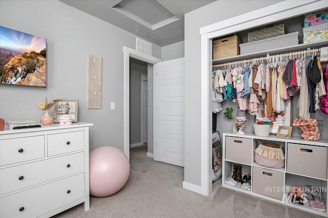 closet featuring visible vents