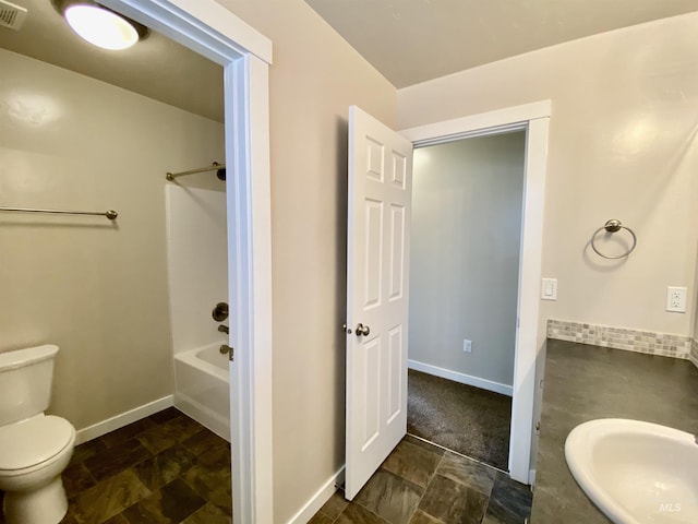 1756 N Hornback Ave, Star, ID 83669 - bathroom featuring toilet, stone finish flooring, bathing tub / shower combination, and vanity