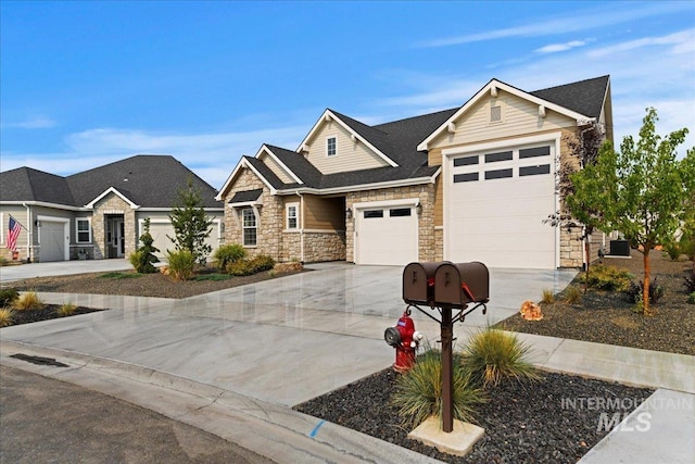 view of front facade with a garage