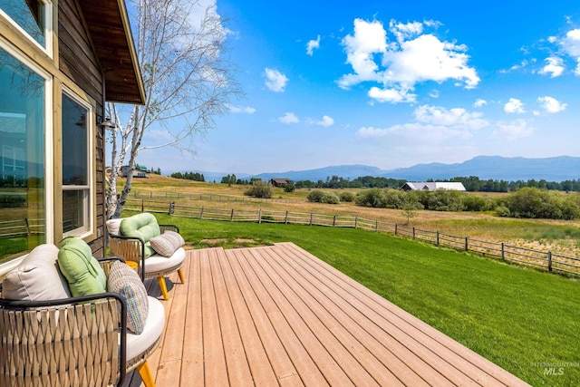 41 Knob Hill Dr, Mccall, ID 83638 - deck with a mountain view and a view of countryside