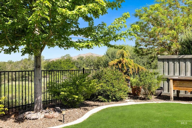 6799 E Warm Springs Ave, Boise, ID 83716 - view of yard featuring a mountain view