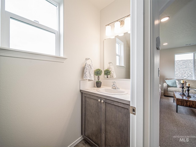 bathroom with vanity