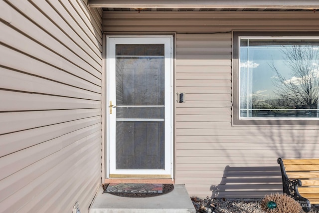 view of doorway to property