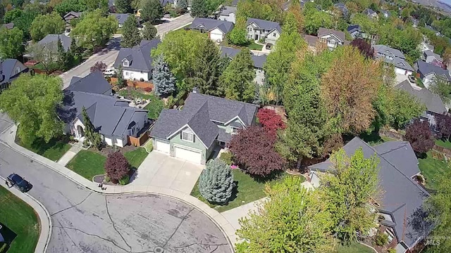 bird's eye view featuring a residential view