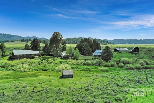 exterior space with a rural view