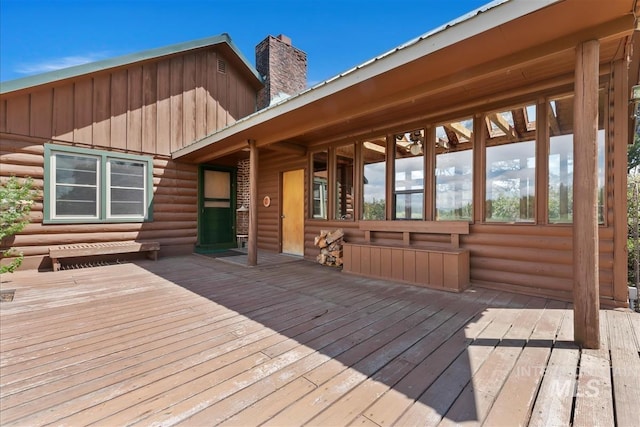 view of wooden deck