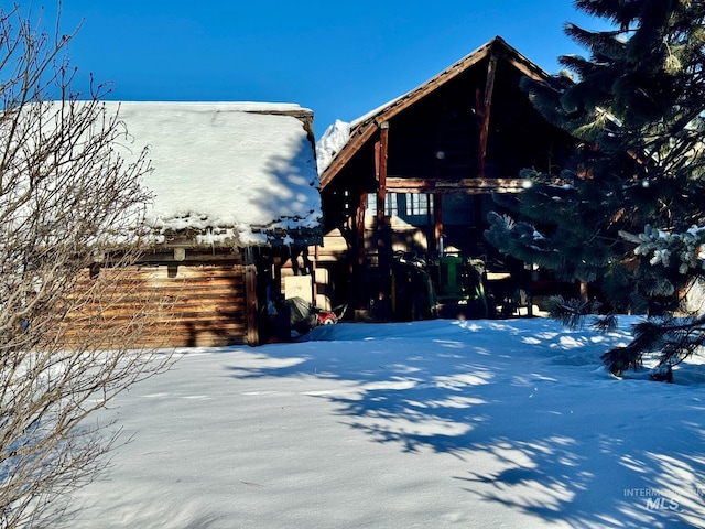 view of snowy yard