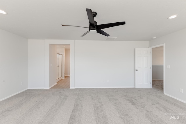 206 Marble Ave, Caldwell, ID 83605 - empty room with carpet flooring, ceiling fan, recessed lighting, and baseboards