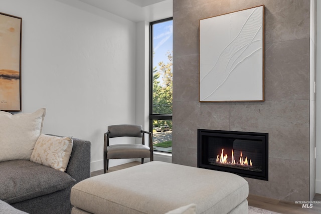 1620 W Bannock St # 303, Boise, ID 83702 - bedroom featuring wood finished floors and a fireplace