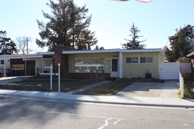 view of ranch-style home