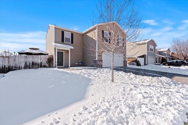 view of front of home featuring a garage