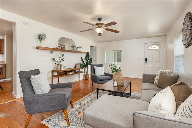 723 4th Ave N, Nampa, ID 83687 - living area featuring ceiling fan and wood-type flooring