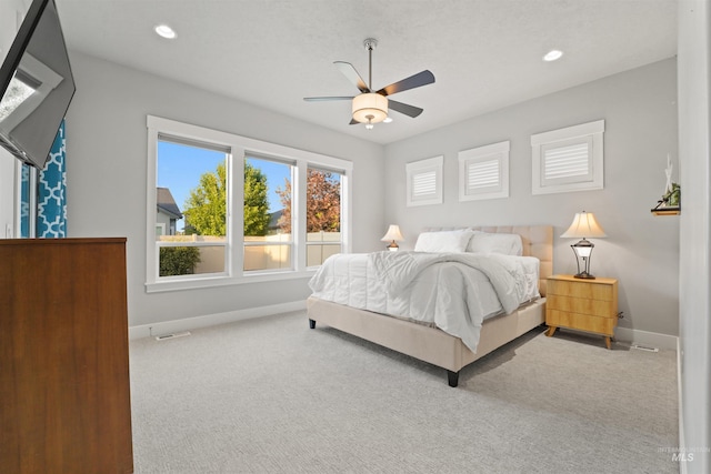 540 E Andes Dr, Kuna, ID 83634 - bedroom with carpet flooring, ceiling fan, and recessed lighting