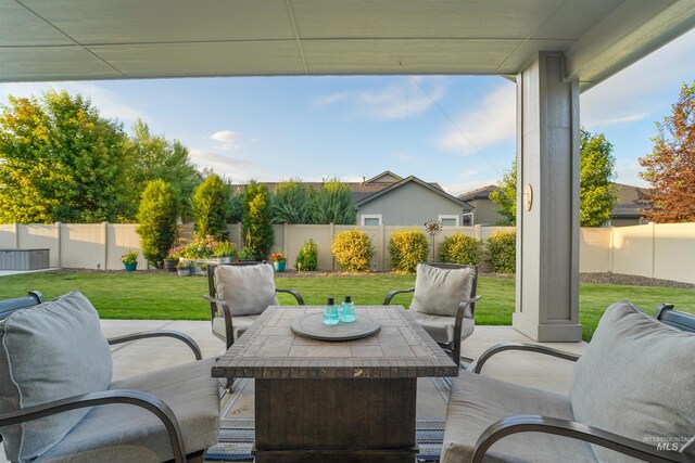 540 E Andes Dr, Kuna, ID 83634 - fenced backyard with a patio