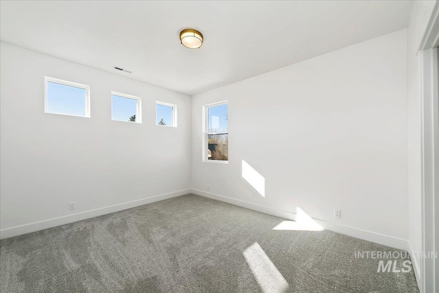 unfurnished room with carpet flooring and a healthy amount of sunlight