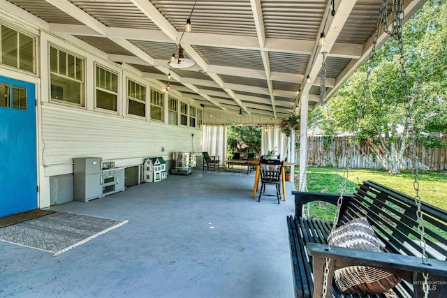 view of patio with fence