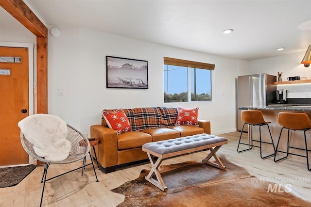 2672 E 4000 N, Twin Falls, ID 83301 - living room featuring light wood-style flooring, recessed lighting, and baseboards
