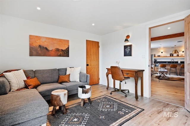 2672 E 4000 N, Twin Falls, ID 83301 - living area with wood finished floors and recessed lighting