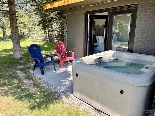 2672 E 4000 N, Twin Falls, ID 83301 - view of patio / terrace with a hot tub