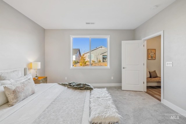 view of carpeted bedroom