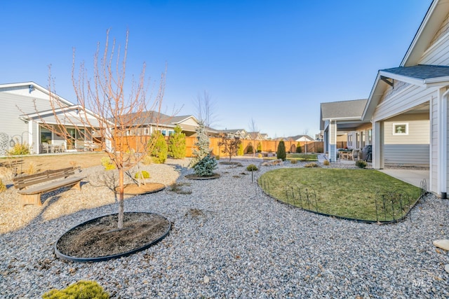 view of yard with a patio area and a pergola