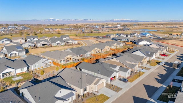 aerial view featuring a mountain view