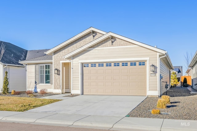 view of front facade featuring a garage