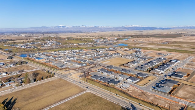 bird's eye view featuring a mountain view