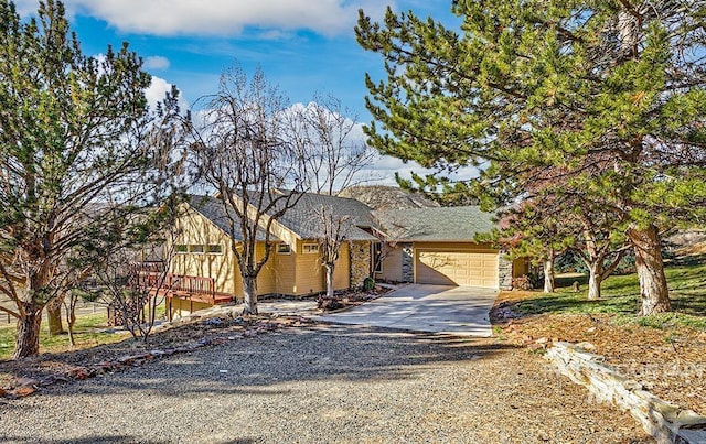 view of front of home featuring a garage