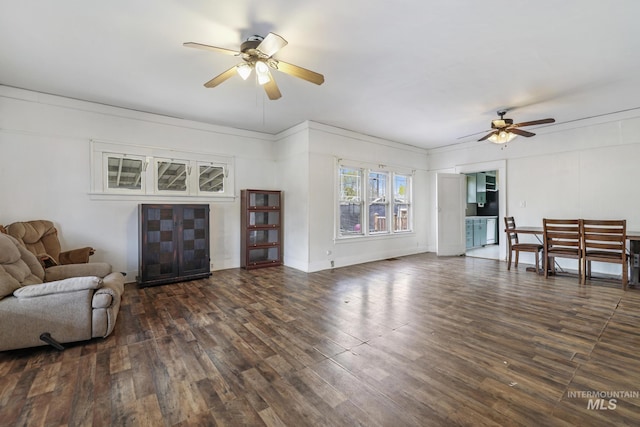 1631 Poplar Ave, Twin Falls, ID 83301 - living area featuring ceiling fan and wood finished floors