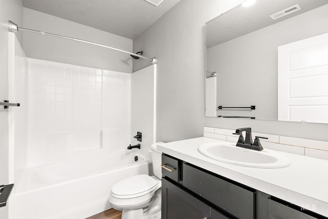 1755 N Crystal Cove Ave, Meridian, ID 83646 - full bathroom with vanity, shower / washtub combination, and wood finished floors