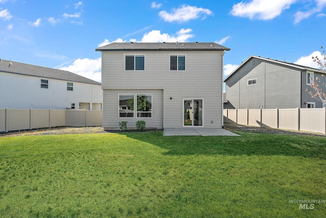 1755 N Crystal Cove Ave, Meridian, ID 83646 - rear view of house with a patio and a fenced backyard