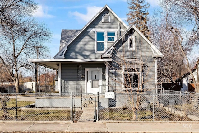 view of front of home with a porch