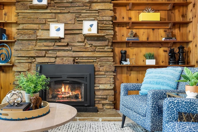 4130 S Ticonderoga Way, Boise, ID 83706 - sitting room featuring a fireplace