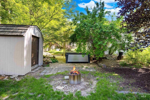 4130 S Ticonderoga Way, Boise, ID 83706 - view of yard with a fire pit