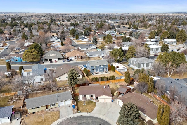 aerial view featuring a residential view