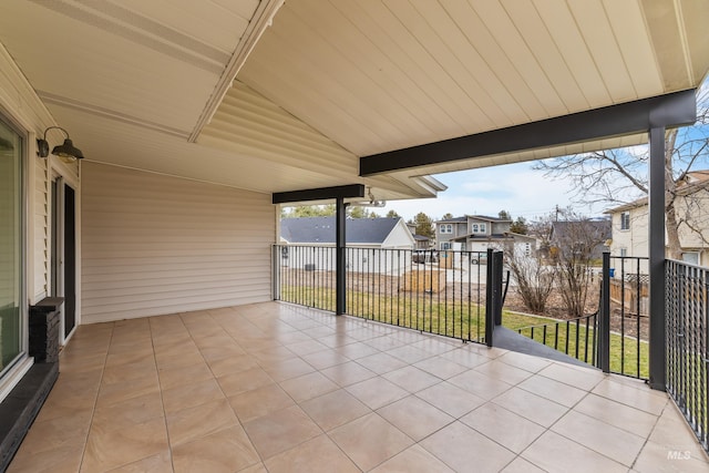 view of patio / terrace with a residential view