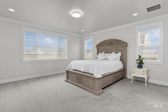 6413 E E Path, Nampa, ID 83687 - bedroom with ornamental molding, baseboards, carpet, and recessed lighting