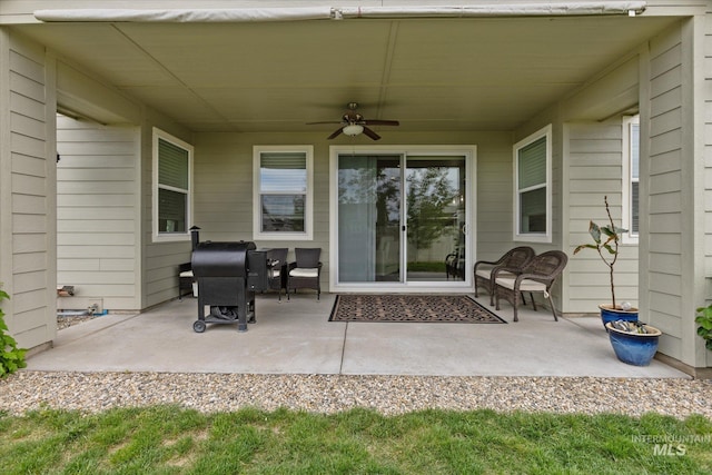 6413 E E Path, Nampa, ID 83687 - view of patio / terrace with ceiling fan