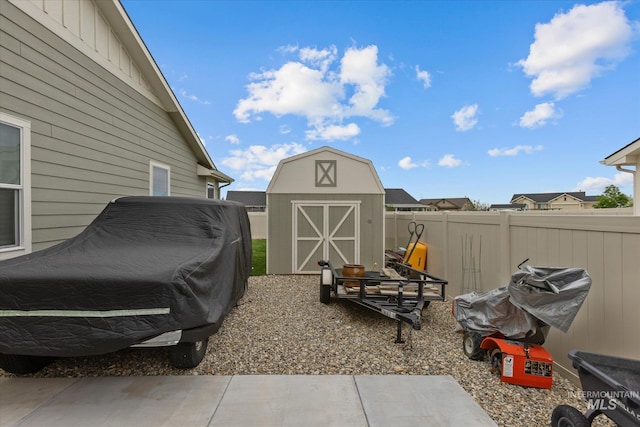 6413 E E Path, Nampa, ID 83687 - view of patio / terrace with a storage shed, an outbuilding, and fence