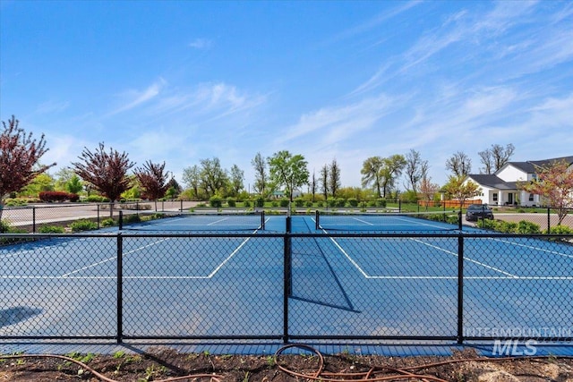 203 S Fusion Ave, Kuna, ID 83634 - view of tennis court with fence
