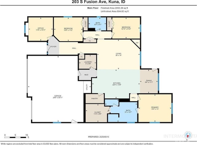 203 S Fusion Ave, Kuna, ID 83634 - property floor plan