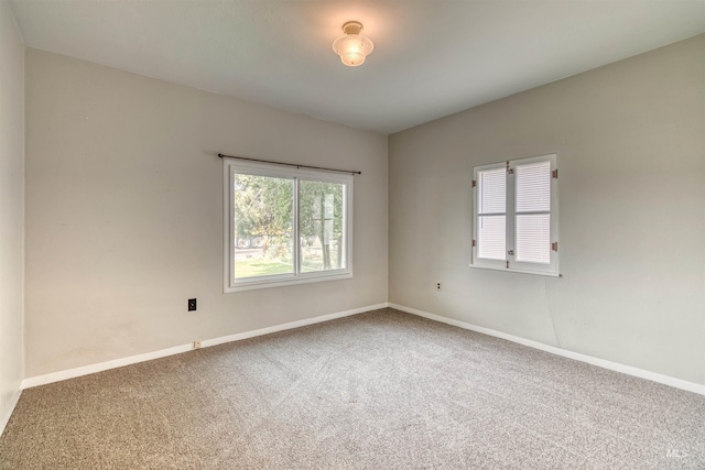 view of carpeted empty room