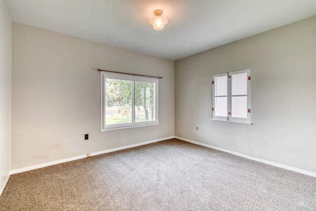 view of carpeted spare room